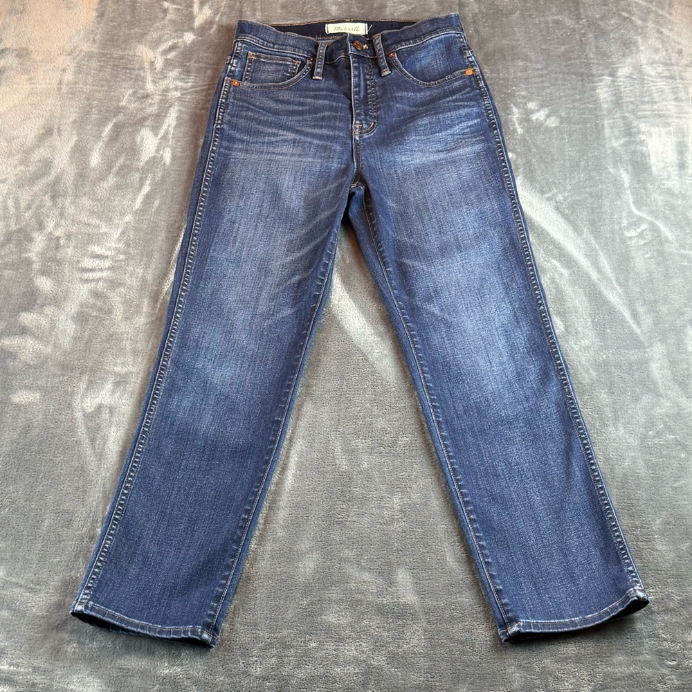 Madewell Jeans Womens Size‎ 26 Stovepipe Stretch High Rise Medium Wash Denim